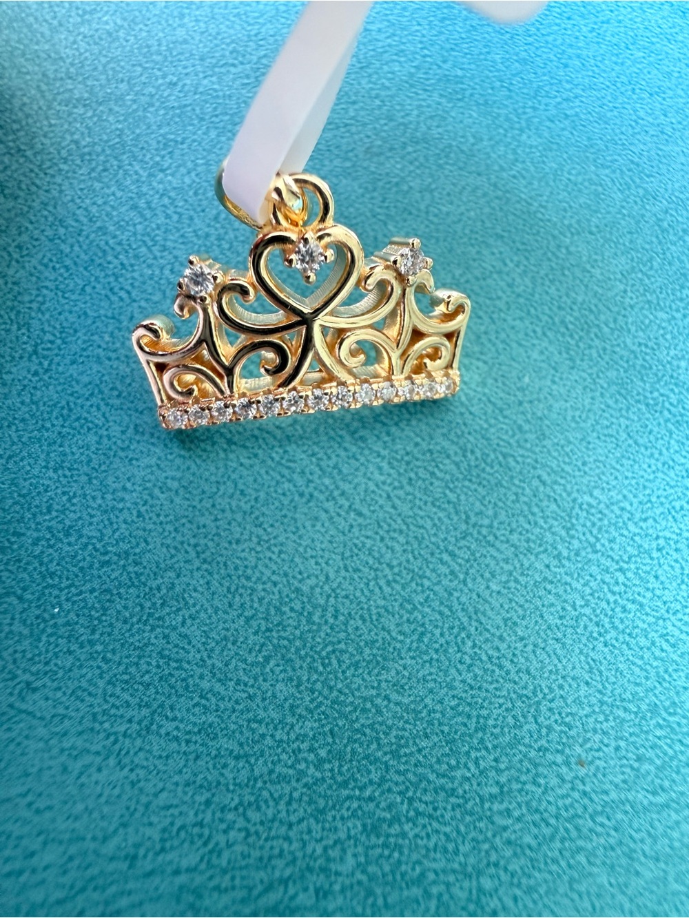 NWT Tiara Pendant Necklace - Moissanite Gold over 925 Silver